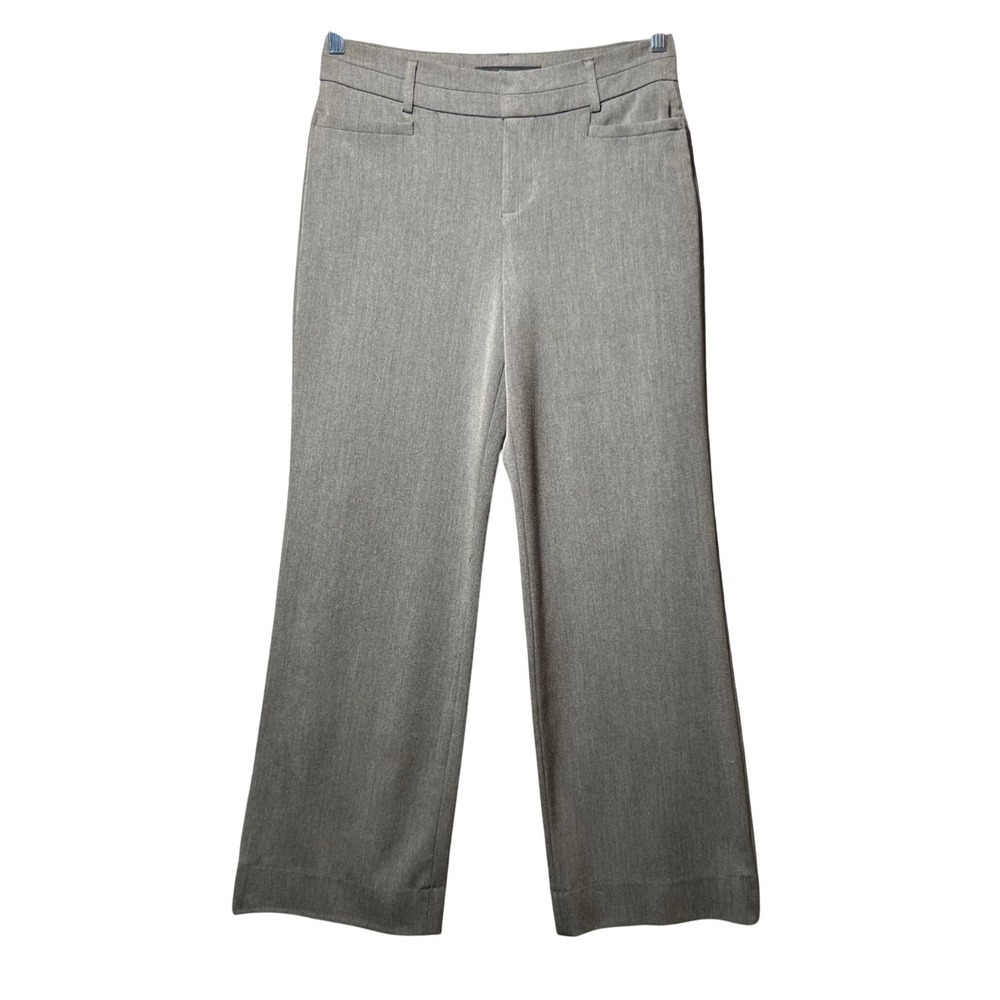 Nine West Womens 4 Gray Wide Leg Dress Pants Career Workwear Trousers